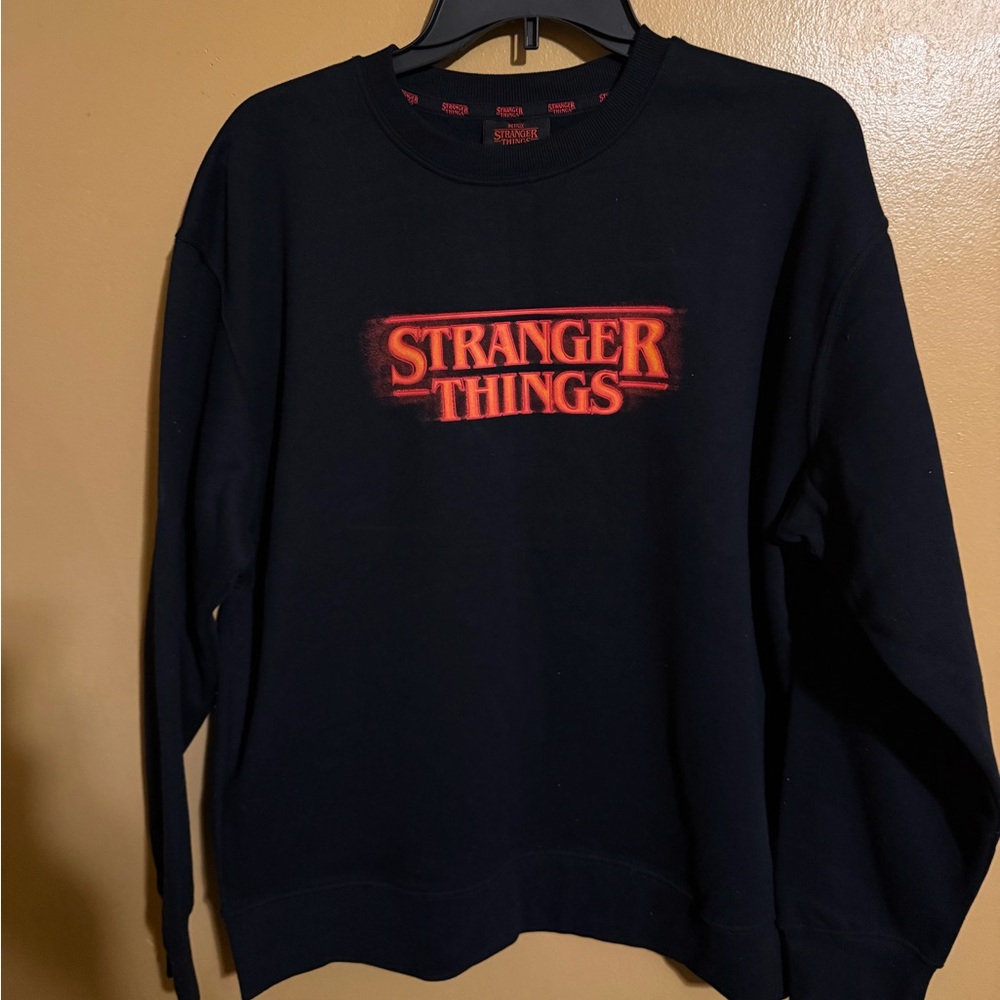 Primark Black and Red Stranger Things Crewneck Sweater